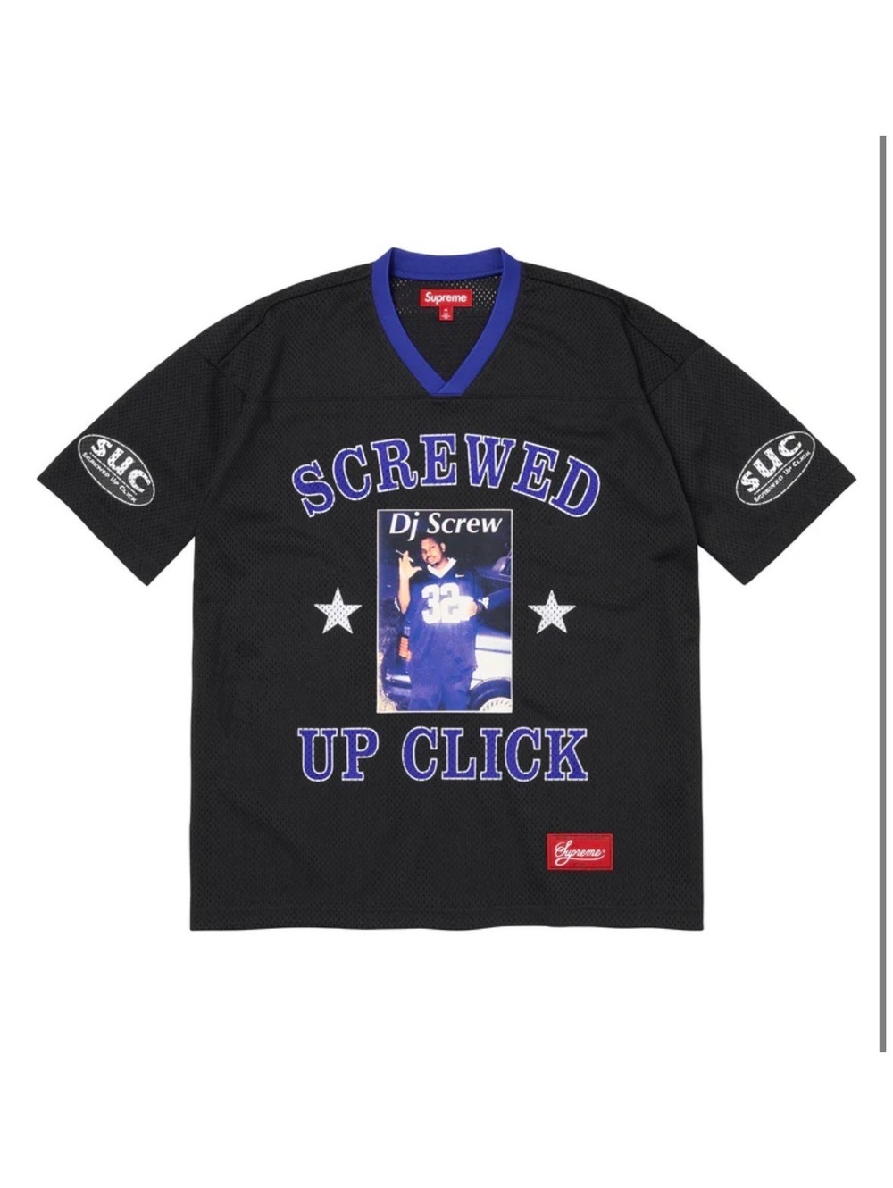 Supreme/DJ Screw Football Jersey Black/Medium - Picture 1 of 2